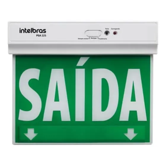 Luminaria Balizamento Verde Face Dupla Interna Psa225