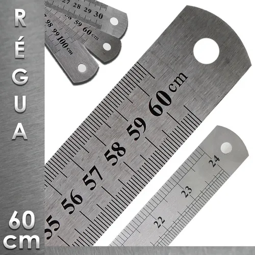 Aço Inox Régua de Metal 60 cm patchwork Nybc