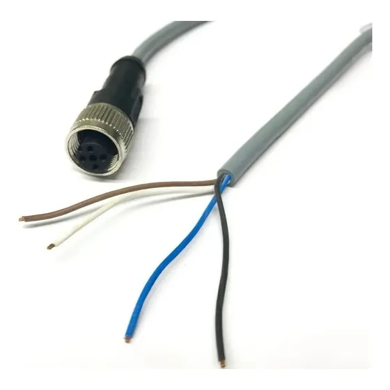 Cabo Sensor Conector M12 Reto Fêmea 4 Pinos 4 Fios 5 Metros