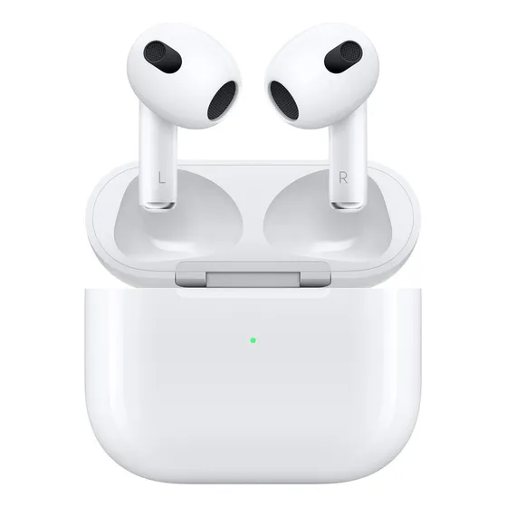 Apple AirPods (3 ª Generación) Lightning Case Color Blanco Luz Verde