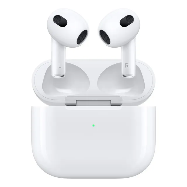 Apple AirPods (3 ª Generación) Lightning Case Color Blanco Luz Verde