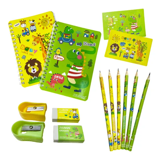 Mini Set Escolar Primaria Cuaderno Lapices X 2 Unidades