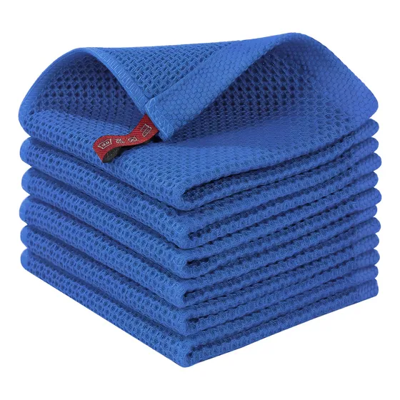 Homaxy - Trapo De Cocina 100% Algodón, Tejido Gofre Color Arandano Duradero