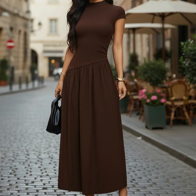 Vestido Midi Feminino Manga Curta | 3 Cores
