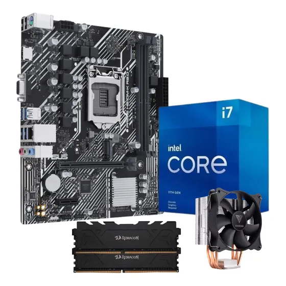 Kit Upgrade Core I7 11700f 11ª Placa Mãe Asus H510 32gb Ddr4