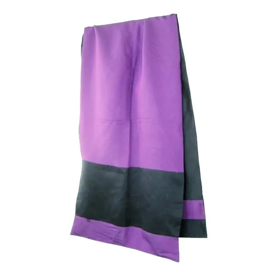 Estola/encharpe, Raso Opaco, Doble Faz, Negro/morado.