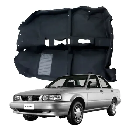 Alfombra De Piso Nissan Tsuru Iii Negra Nueva Original