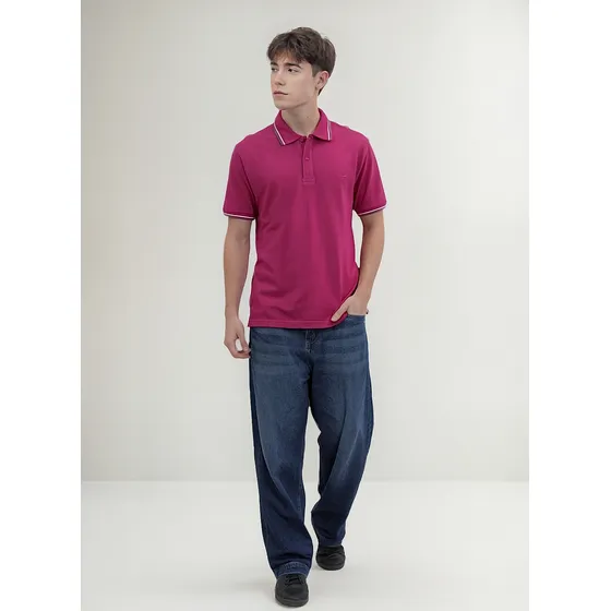 Chomba Howard Manga Corta Modelo 101 Algodón Celeste Hombre