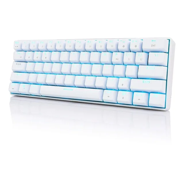 Teclado Mecanico Royal Kludge Rk61 61 Blanco Cherry Mx Blue