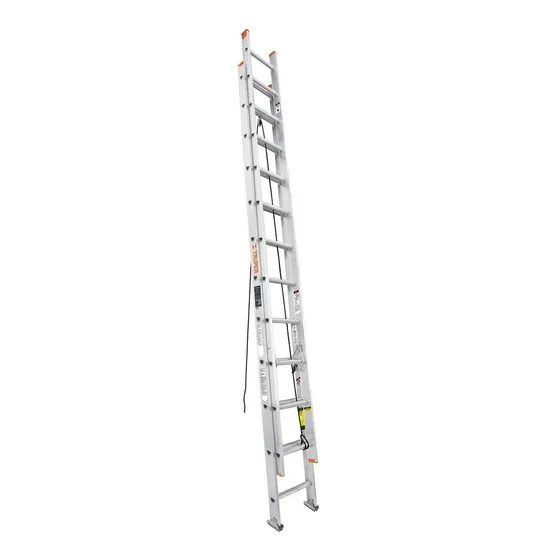 Escalera Extensible 24 Pasos Capacidad 150 Kg Truper 16028 Color Plateado