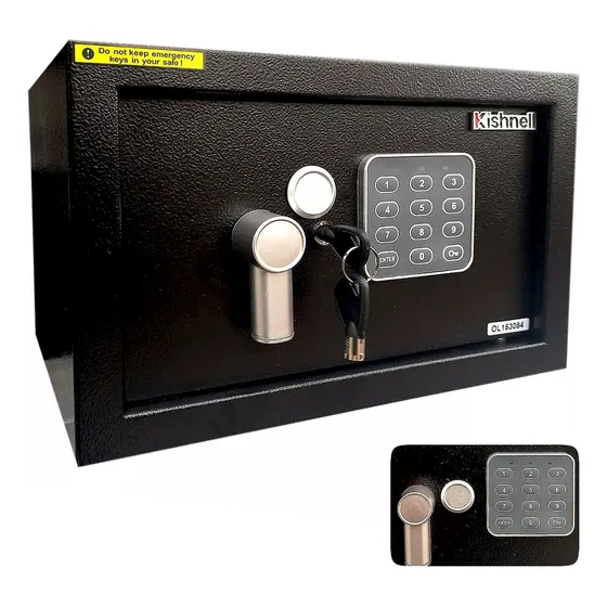 Caja Fuerte Electronica Alta Seguridad Mediana Kishnell Color Negro