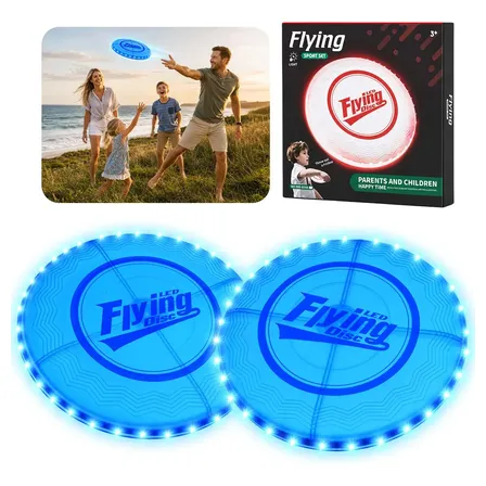 MoveBrinca Frisbee LED Infantil Disco Voador Luminoso 20cm