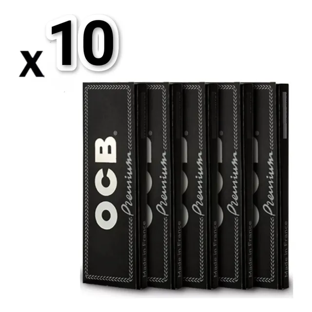 Pack Rolling Paper Ocb Black Premium 69mm 50 Hojitas 10 Unid