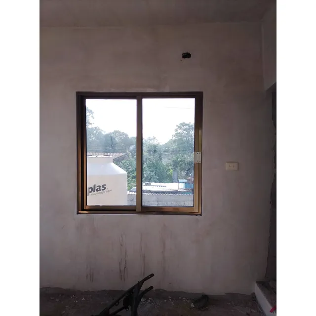 Ventana De Aluminio Color Champagne 1m X 1m
