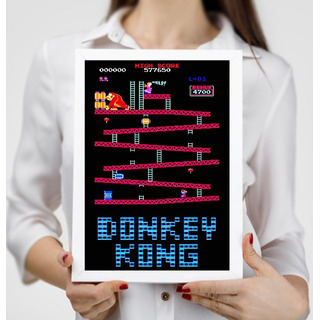 Quadro RetrĂŽ - Donkey Kong - Decora - 24 Cm X 33 Cm Quadro RetrĂŽ - Donkey Kong - Decora - 24 Cm X 33 Cm