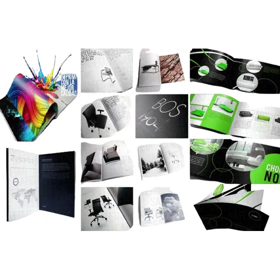  Revistas Catalogos Brochures Books Menues Tripticos Troquelados Especiales Montados Stamping Sectorizados Oro Plata Etc