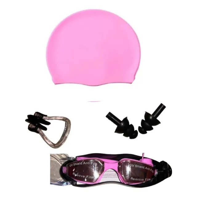 Lentes Natación Gorro Tapa Oido Nariz Adultos Y Adolescentes