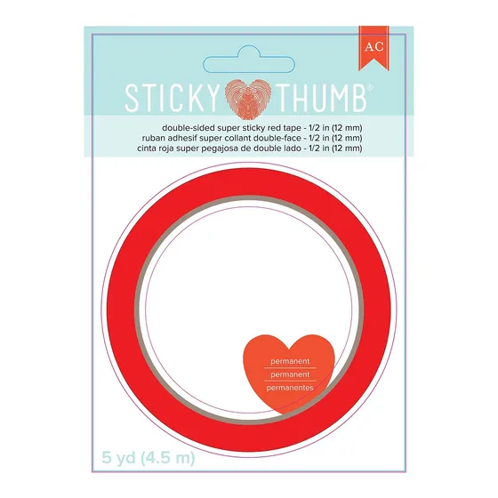Sticky Pulgar Super Rojo Cinta