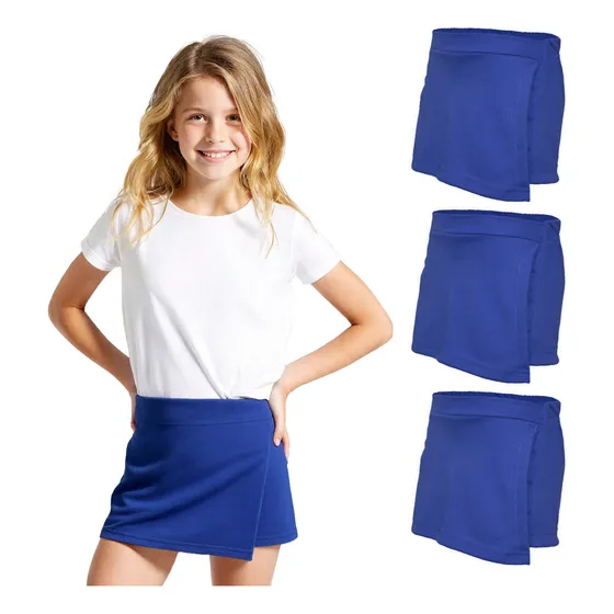 Kit 3 Short Saia Infantil Helanca