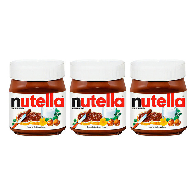 Kit 3 Chocolate Creme De Avelã Gigante Ferrero Nutella 650g Kit 3 Chocolate Creme De Avelã Gigante Ferrero Nutella 650g