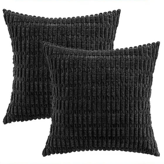 Fundas De Almohadas Cojin Pack X2 Sillon Cama Suave 45 X 45 Cm Negro Sofa Sillon Cama Blanco Gris Variedad De Colores Asiento Set De 2 Bordado Decorativa Boho Nordico Premium Aura Zeus