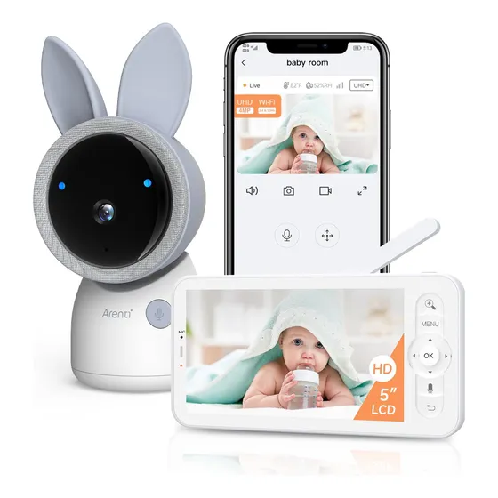 Monitor De Bebé Wifi 4mp Con Audio Luz Nocturna Y Control Ap