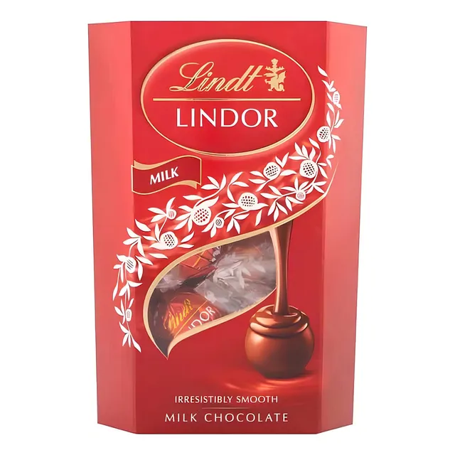Caja De Bombones Lindt Chocolate Milk Cornet Lindor 137g