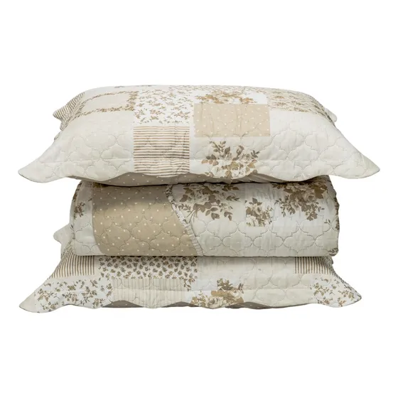 Kit Cobre Leito Colcha Casal Bouti Dupla Face Estampado 3pçs Cor Verona Colcha Cobre Leito Estampada