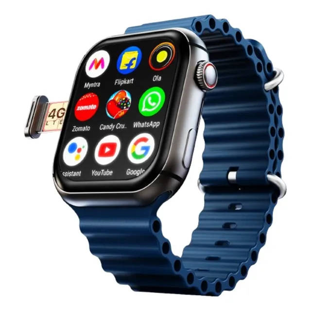 Smartwatch S9 Ultra Android 4g + 2ram + 16gb + Play Caixa Preto Pulseira Preto Bisel Preto Desenho Da Pulseira Lisa