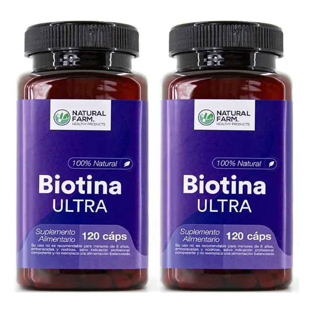 Biotina Ultra Nf 240 Capsulas 2x120. Uñas Caida Pelo Piel