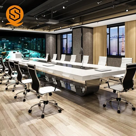 Mesa Moderna Rectangular Larga Para 16 Personas 