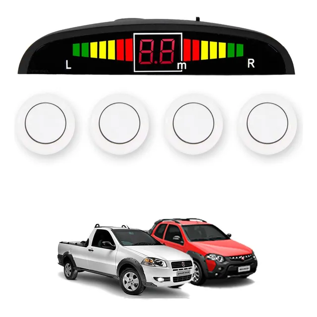 Sensor De Ré Estacionamento Branco Fiat Strada 2013 2014