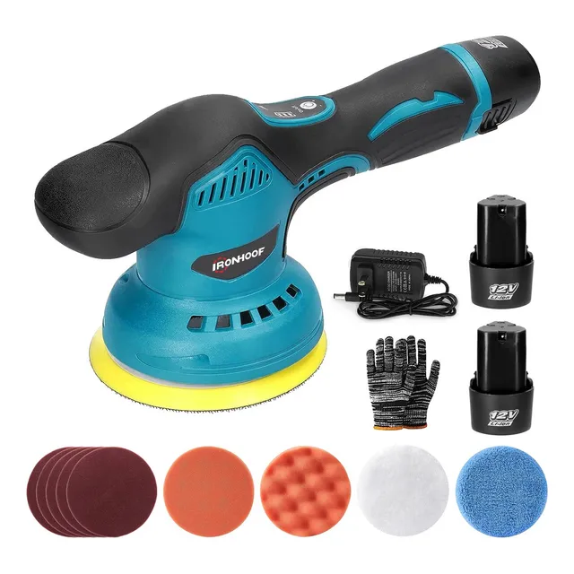 Pulidora eléctrica de mano Ironhoof LBMXF069BL color azul/negro 380W