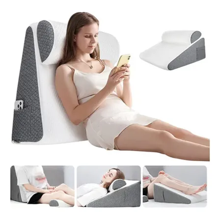 Almohada Cojin Antireflujo Tipo Cuña Respaldo Grande Adulto