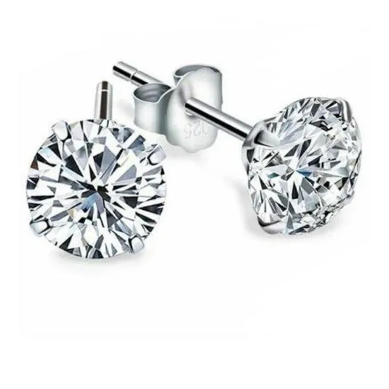 Aros Puntos Luz Zircón Acero Inoxidable 5 Mm /canale Donna 
