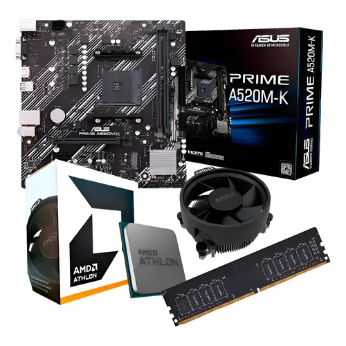 Combo Actualización Ryzen 7 5700g Con Video + Asus A520m K Color