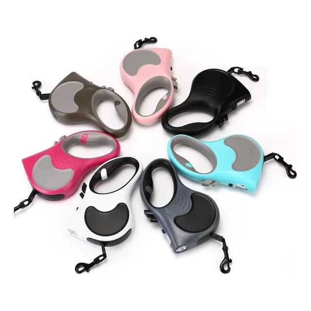 Correa Retractil Perro Neon Reflectiva Oscuridad Luminosa