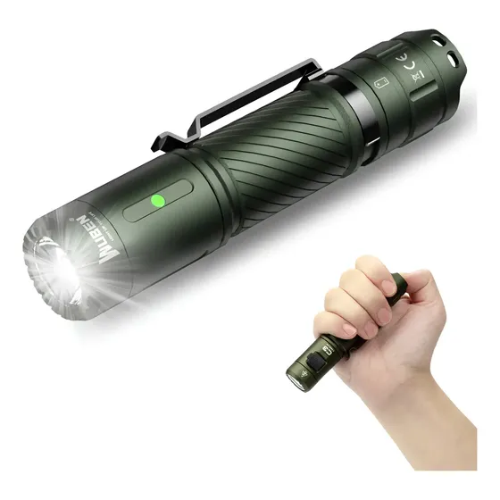 Wuben C3 Lanterna Recarregável,super Poderosa De 1200 Lúmens Lanterna Verde-musgo Luz Branco