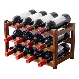 Botellero De Madera De 3 Niveles, Encimera Independiente Par Botellero De Madera De 3 Niveles, Encimera Independiente Par