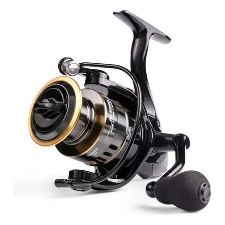 Molinete De Pesca He 6000 18+1 Rolamentos Drag 9kg 5.2:1 Preto 1000 Direito/esquerdo