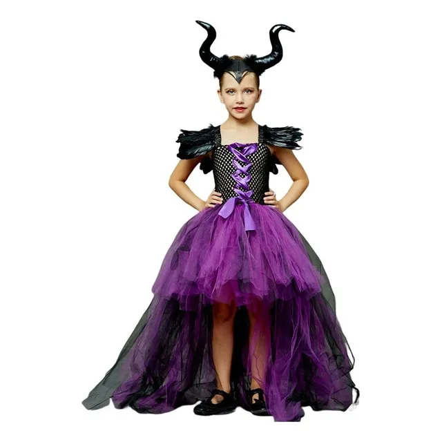 Disfraz De Halloween Para Niñas Bruja Vestido Cosplay Gótico