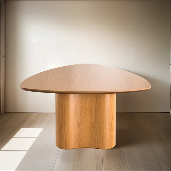 Mesa De Jantar Orgânica Em Madeira Natural 1,50 X 0,80 Retro