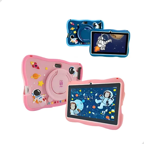 Tablet Android + Caneta De Touch Kids Astronauta 64gb 4gbram