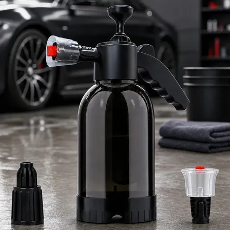 Pulverizador Manual Snow Foam 2L com 2 Bicos, Espumador de Pressão para Lavagem Automotiva, Carro, Moto, Bicicleta, Rodas, Casa e Jardim Hardline