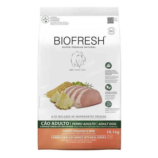 Biofresh Perro Adulto Raza Pequeña 1kg Cerdo Con Regalo