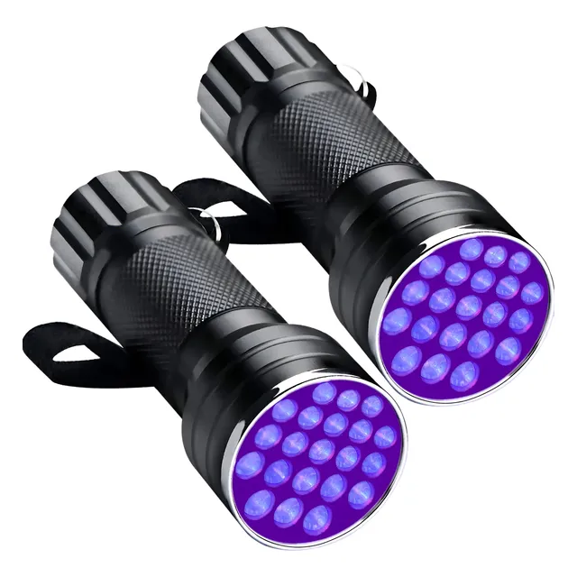 Linterna Luz Ultravioleta Uv 395nm 21 Leds Bolsillo 4.5v U20