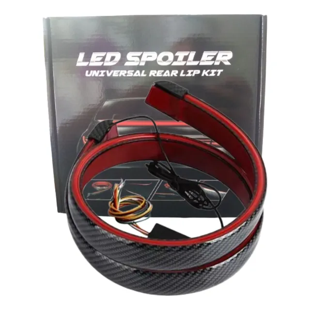 Spoiler Luz Led Universal Multifuncion Fibra De Carbono.