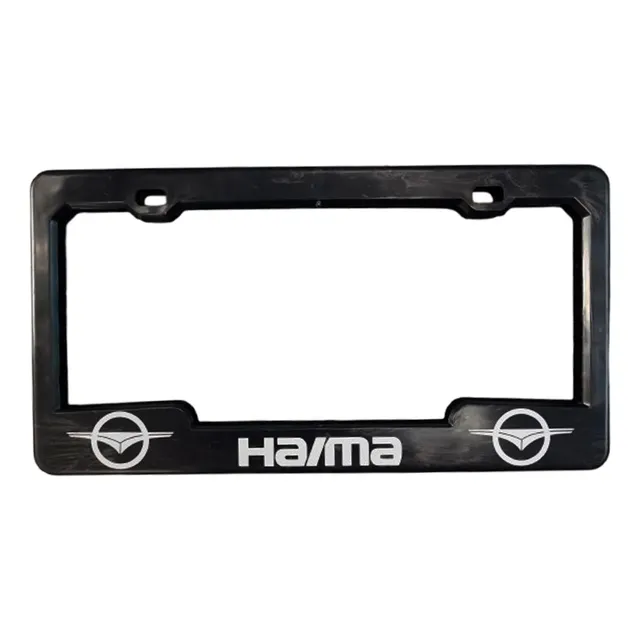 Porta Placa Plastico Negro Con Logo Haima