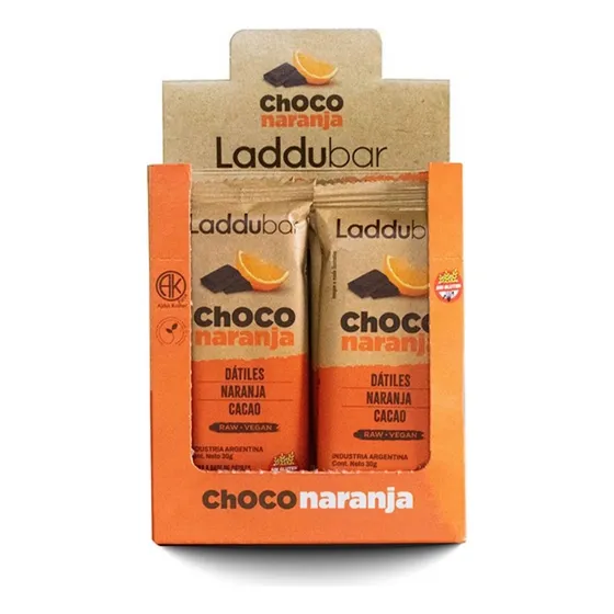 Barra De Cereal Laddubar Barritas Sin Tacc Sabor Choconaranja 360 g De 12 u