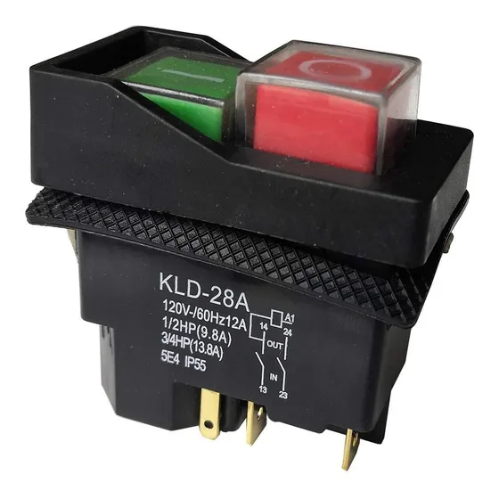 Interruptor Pulsador Electromagnético Kld-28a De 5 Pines